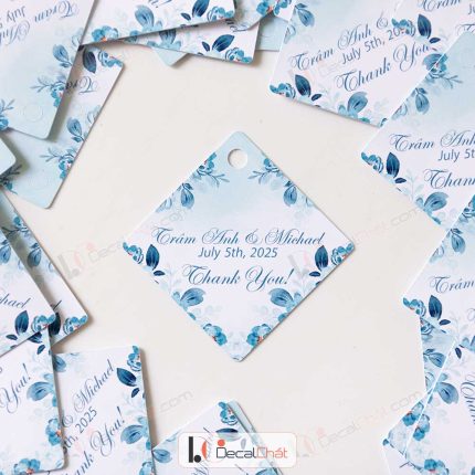 Tag treo giấy cứng hình thoi 4x4cm